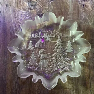 Christmas Scene |  Glass Dish